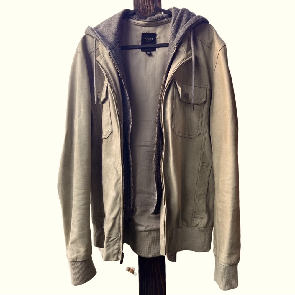 Guess Leather/PU Hoodie M